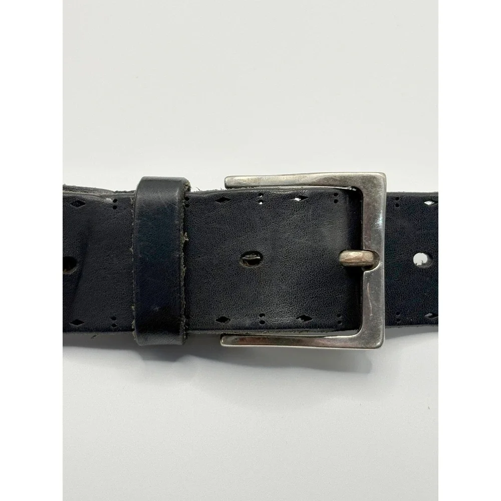Martin Dingman Bridle Leather Belt Mens‎ 44 Black Made in USA Italian Buckle